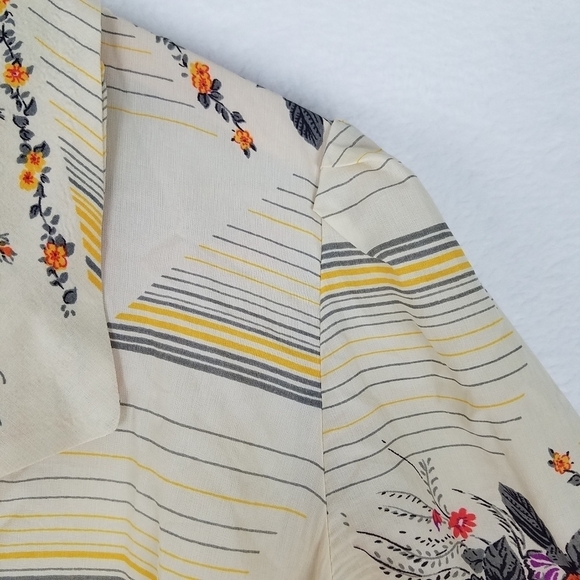 Vintage 80s Homemade Floral Farmhouse Skater Dress Medium - Picture 4 of 14